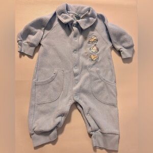 McBaby Vintage Boys Sleeper - Light Blue - Size 0/3 Months